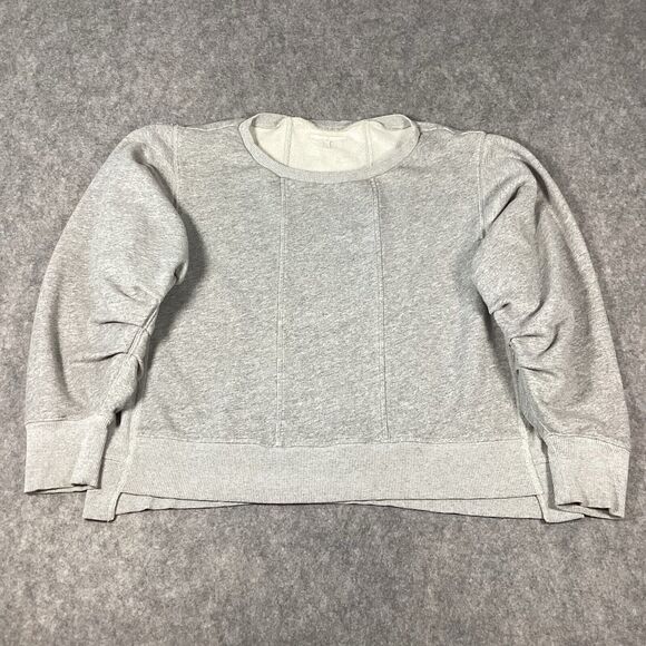 7 For All Mankind Tucked Sleeve Women’s Crewneck Pullover Large Relaxed Boho - Picture 4 of 16